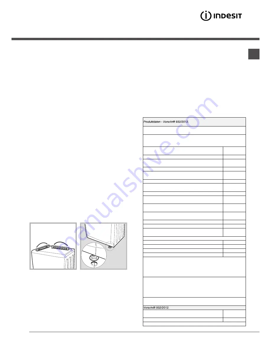 Indesit EDPE G45 A Instruction Manual Download Page 35