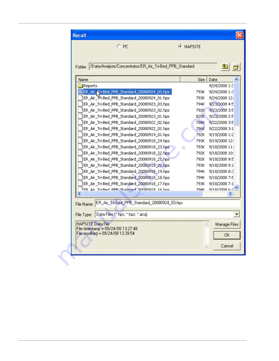 Inficon HAPSITE ER Operating Manual Download Page 208