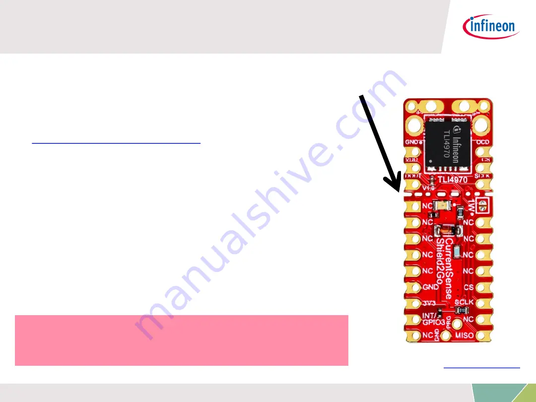 Infineon TLI4970-D050T4 CurrentSense Shield2Go Скачать руководство пользователя страница 3