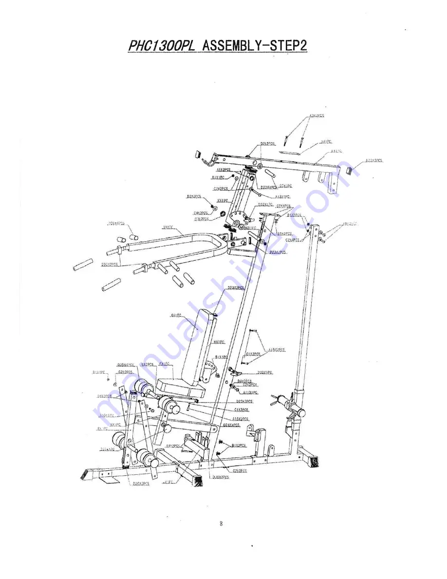 Infiniti Direct PHC1300PL Assembly Instructions Manual Download Page 8