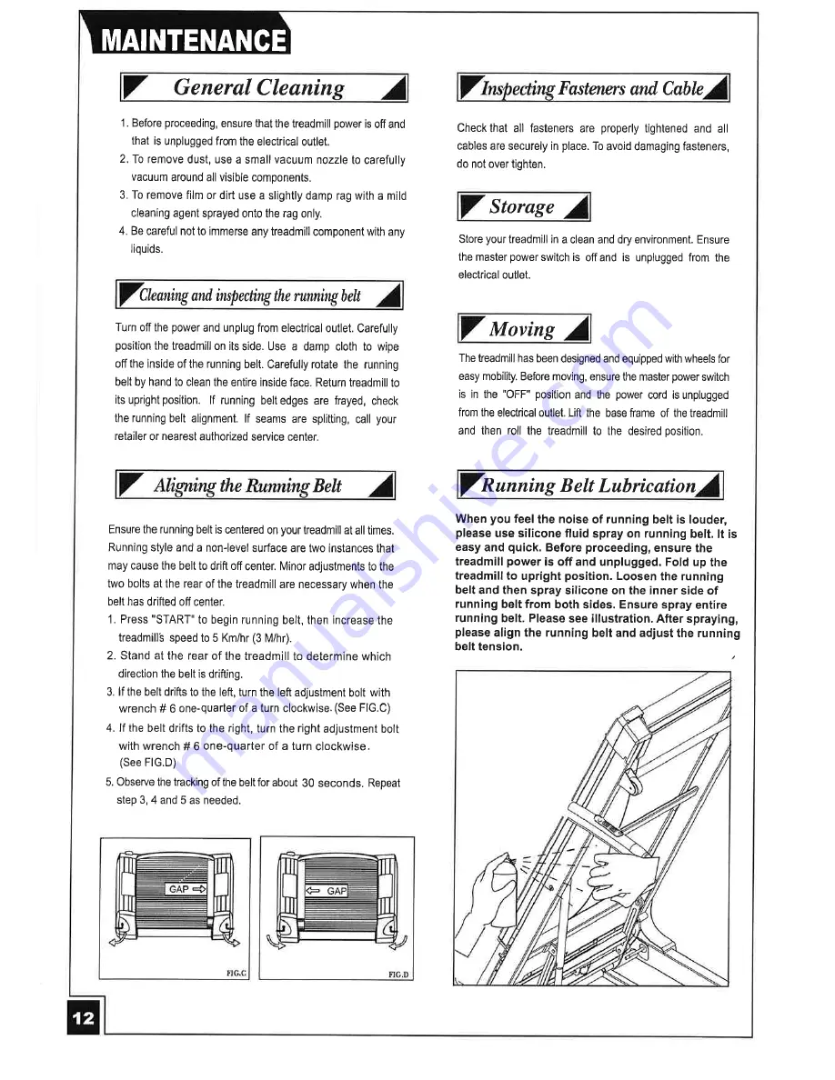 INFINITI FITNESS Aspire 1670 Owner'S Manual Download Page 14