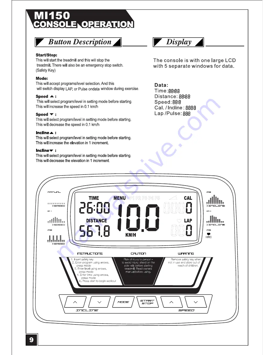 INFINITI FITNESS MI080 Скачать руководство пользователя страница 15