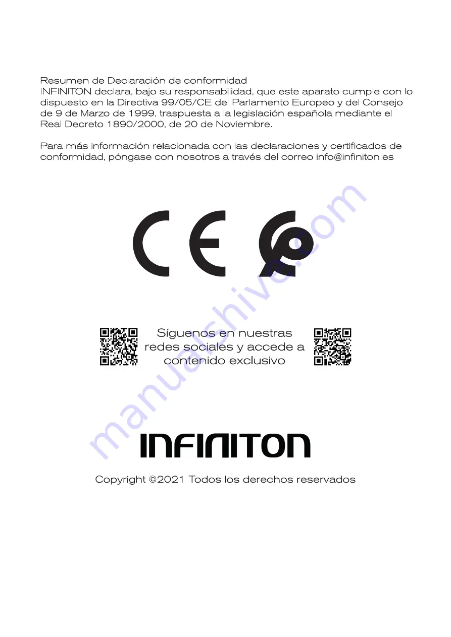 Infiniton 8445639000748 Instruction Manual / Installation Manual Download Page 133