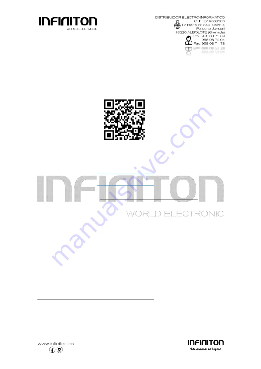 Infiniton 8445639001646 Owner'S Manual & Installation Manual Download Page 40