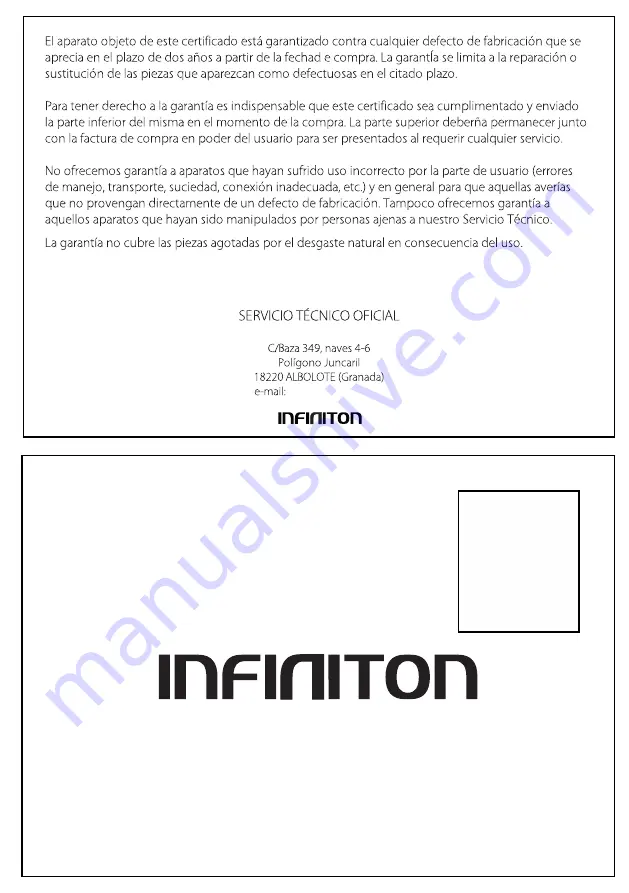 Infiniton PAC-F75 Instruction Manual Download Page 73