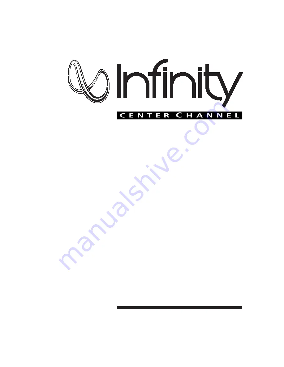 Infinity CC-1 Owner'S Manual Download Page 1