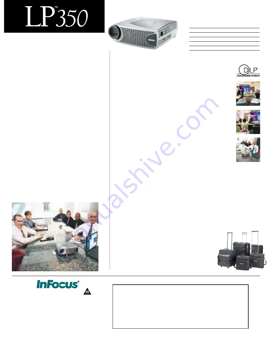 InFocus LP350 Specifications Download Page 2