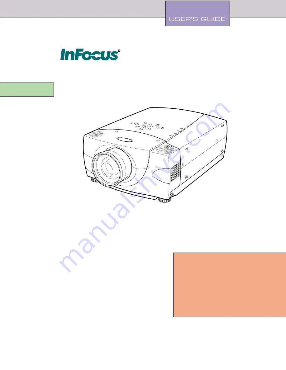 InFocus LP800 Скачать руководство пользователя страница 1