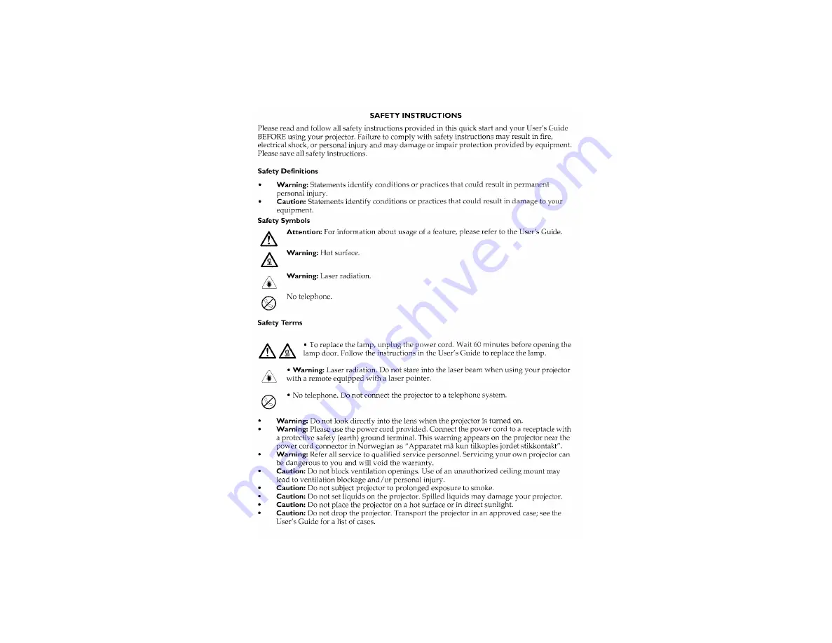 InFocus ScreenPlay 5700 User Manual Download Page 48