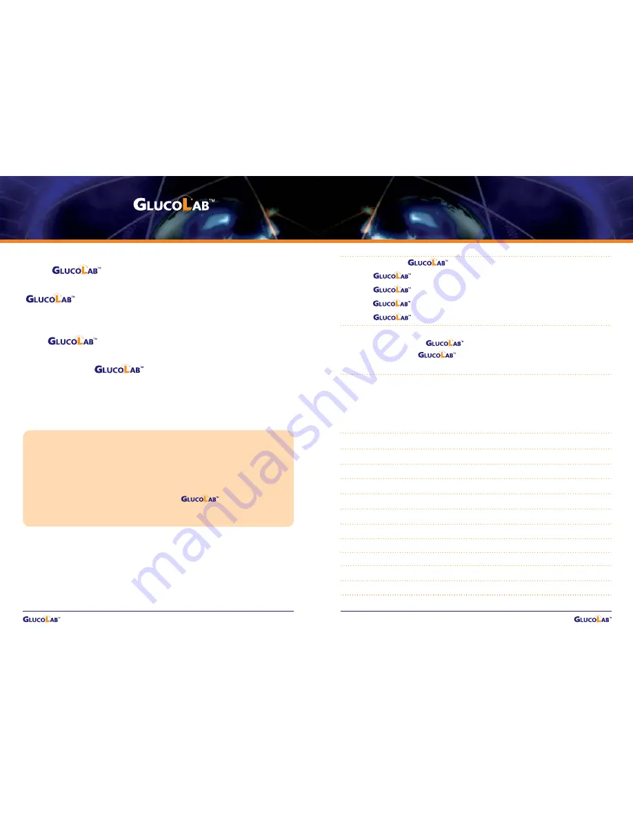 Infopia GlucoLab Instructions For Use Manual Download Page 4