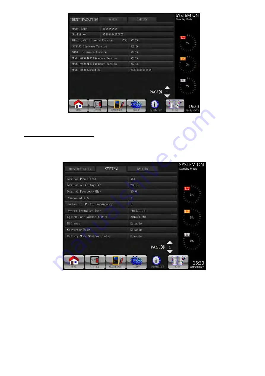 INFOSEC UPS SYSTEM E4 Evolution II + TT Series User Manual Download Page 109