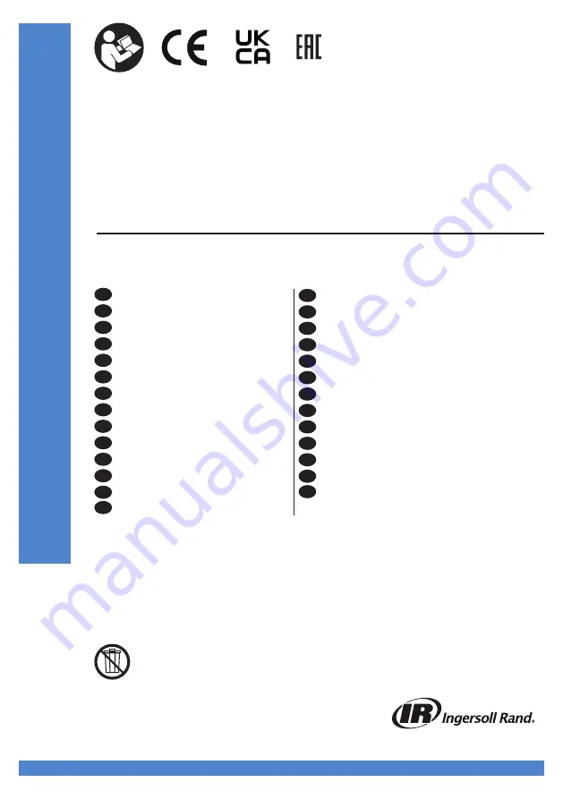 Ingersoll-Rand W9000 Series Product Information Download Page 1