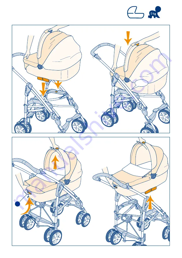 Inglesina otutto pram Instruction Manual Download Page 12