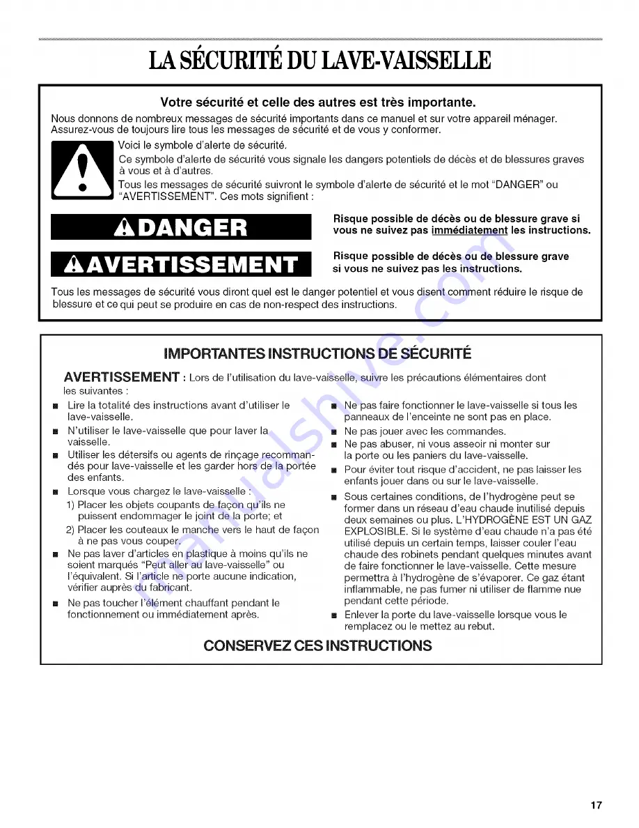 Inglis 252 Use & Care Manual Download Page 17