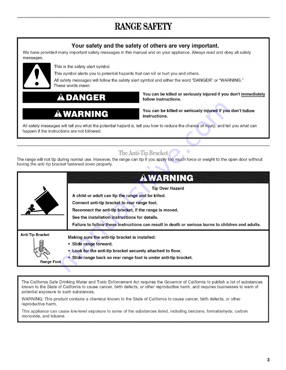 Inglis IEP314RQ0 Use & Care Manual Download Page 3