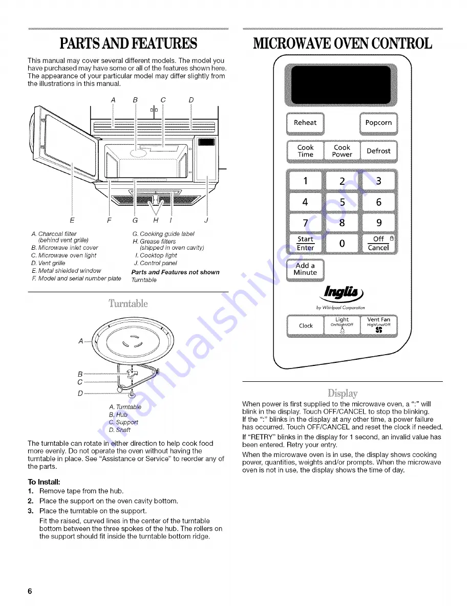 Inglis IOR14XR Use & Care Manual Download Page 6