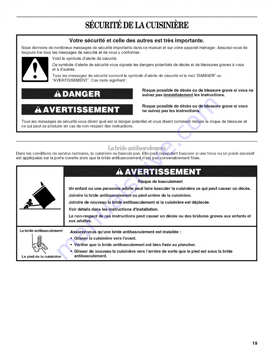 Inglis IRE31301 Use & Care Manual Download Page 19