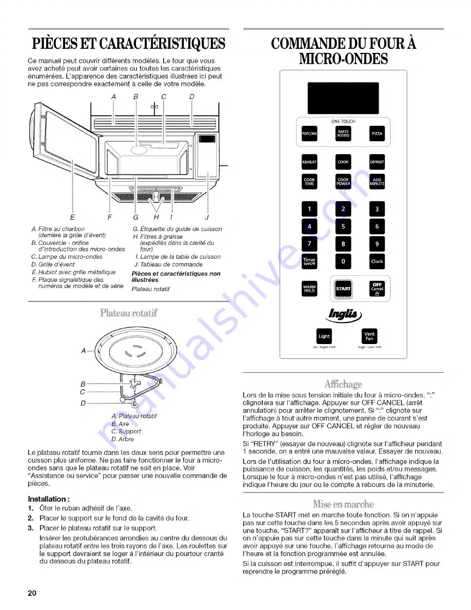 Inglis IRH320 Скачать руководство пользователя страница 20