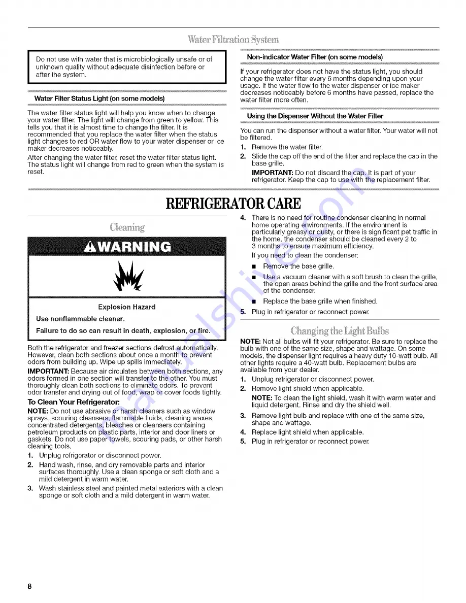 Inglis IRQ226301 Use & Care Manual Download Page 8