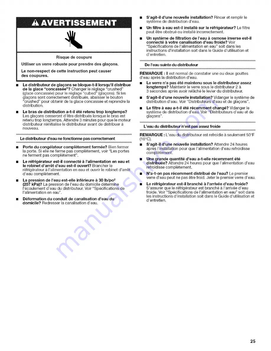 Inglis IRQ226301 Use & Care Manual Download Page 25