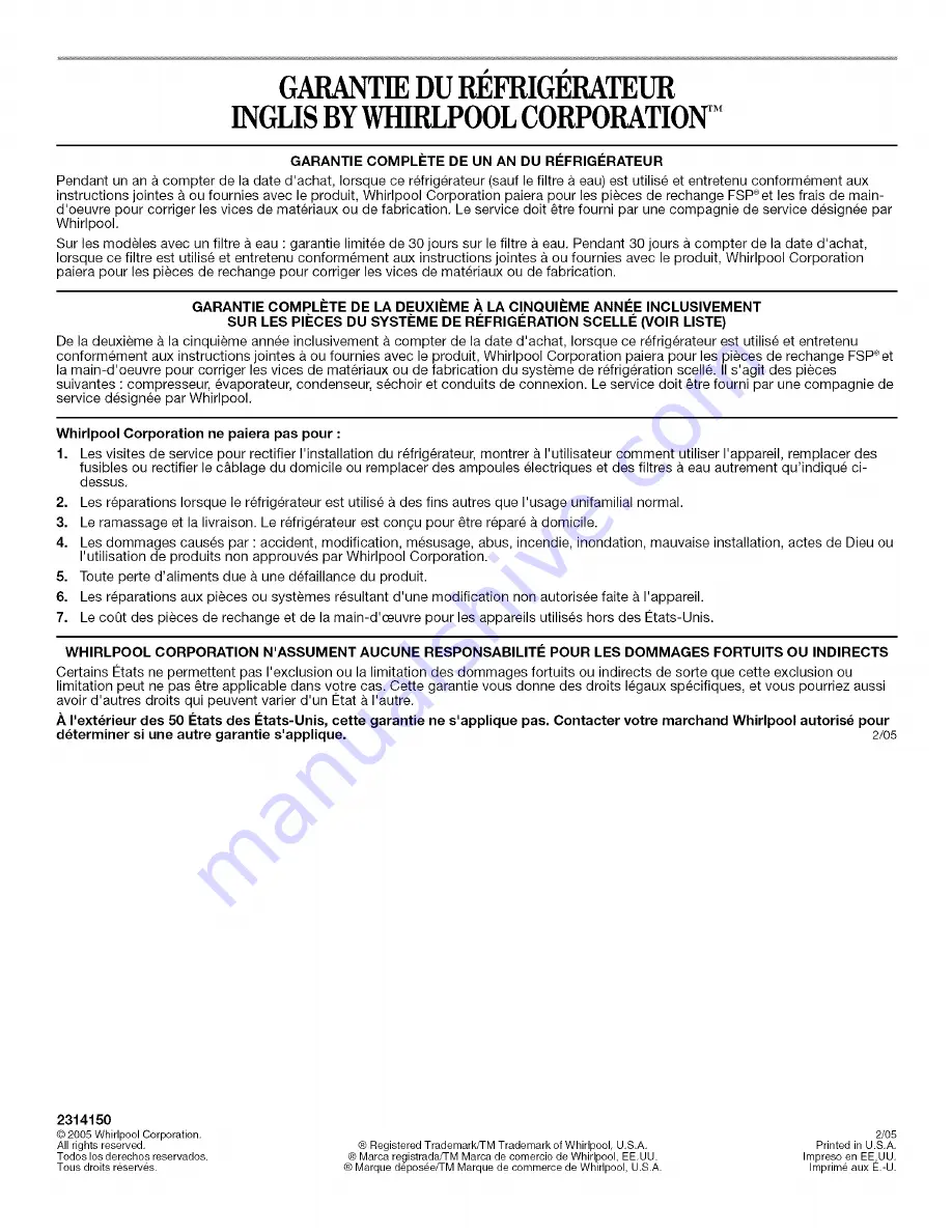 Inglis IT21AMXRQ00 Use & Care Manual Download Page 32