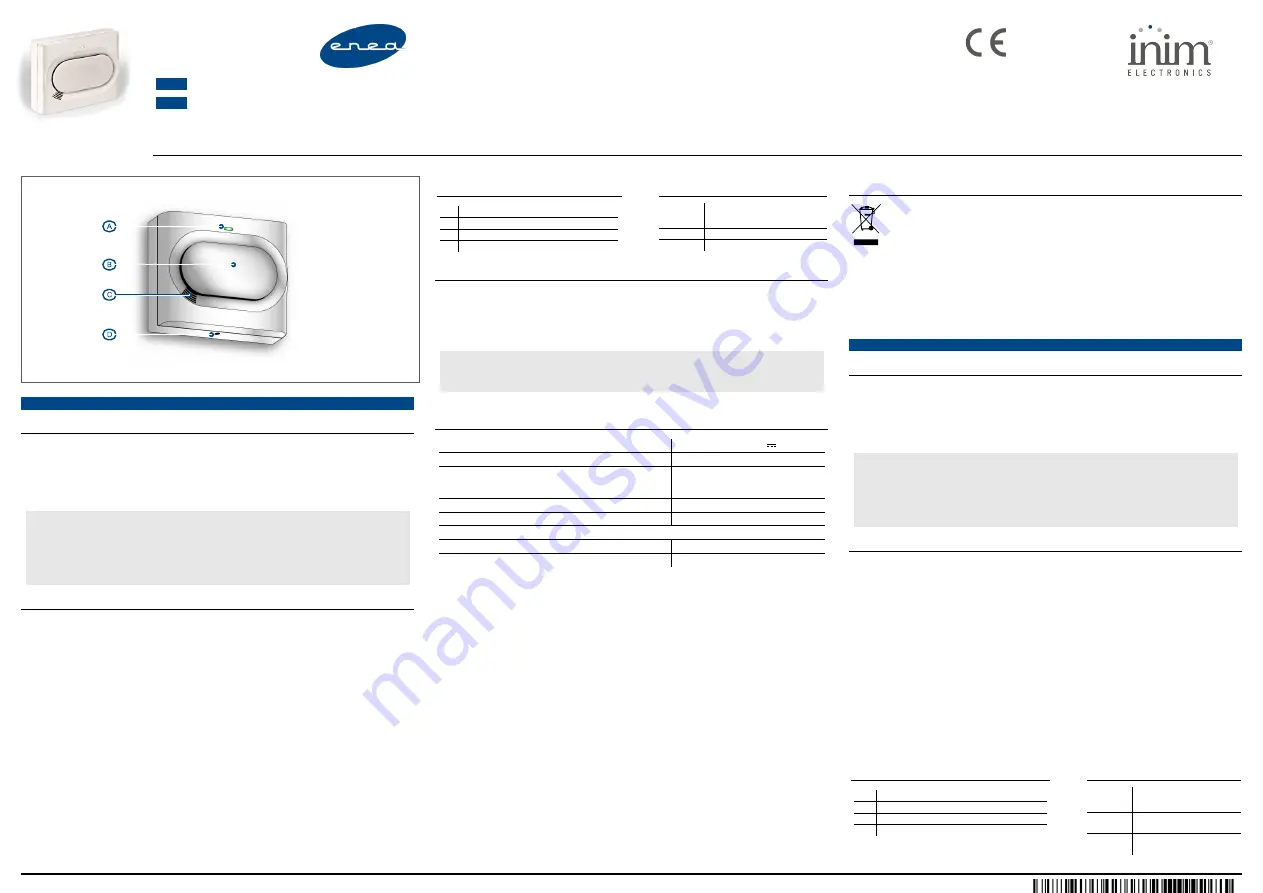 INIM Electronics enea EM600 Скачать руководство пользователя страница 1