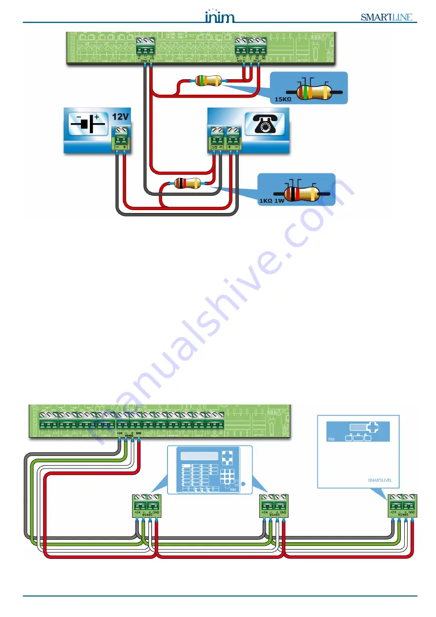 INIM Electronics SmartLine Series Installation And Programming Manual Download Page 35