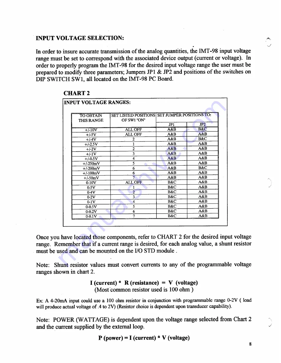 Iniven IMT-98 Instruction Manual Download Page 8