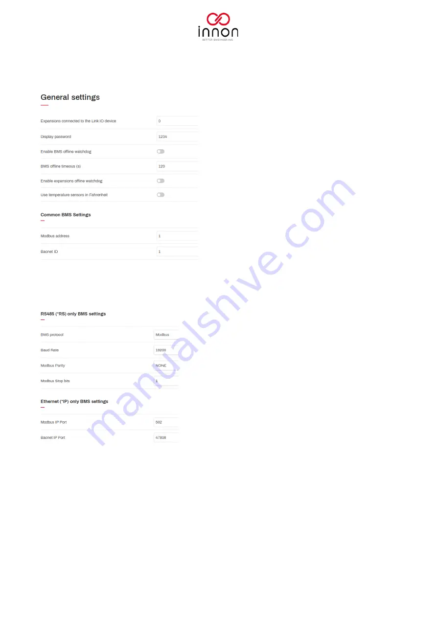 Innon Link IO Manual Download Page 37