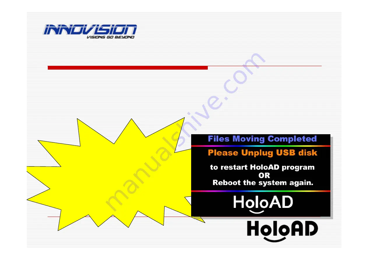 Innovision HoloAD DS3 Duke Operation Instruction Manual Download Page 21