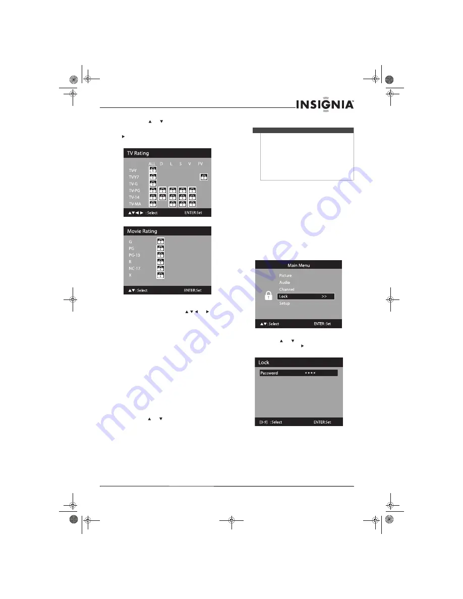 Insignia NS-LBD32X-10A (French) Manual De L'Utilisateur Download Page 37