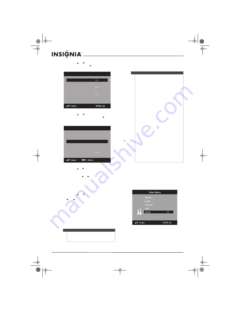 Insignia NS-LBD32X-10A (French) Manual De L'Utilisateur Download Page 40