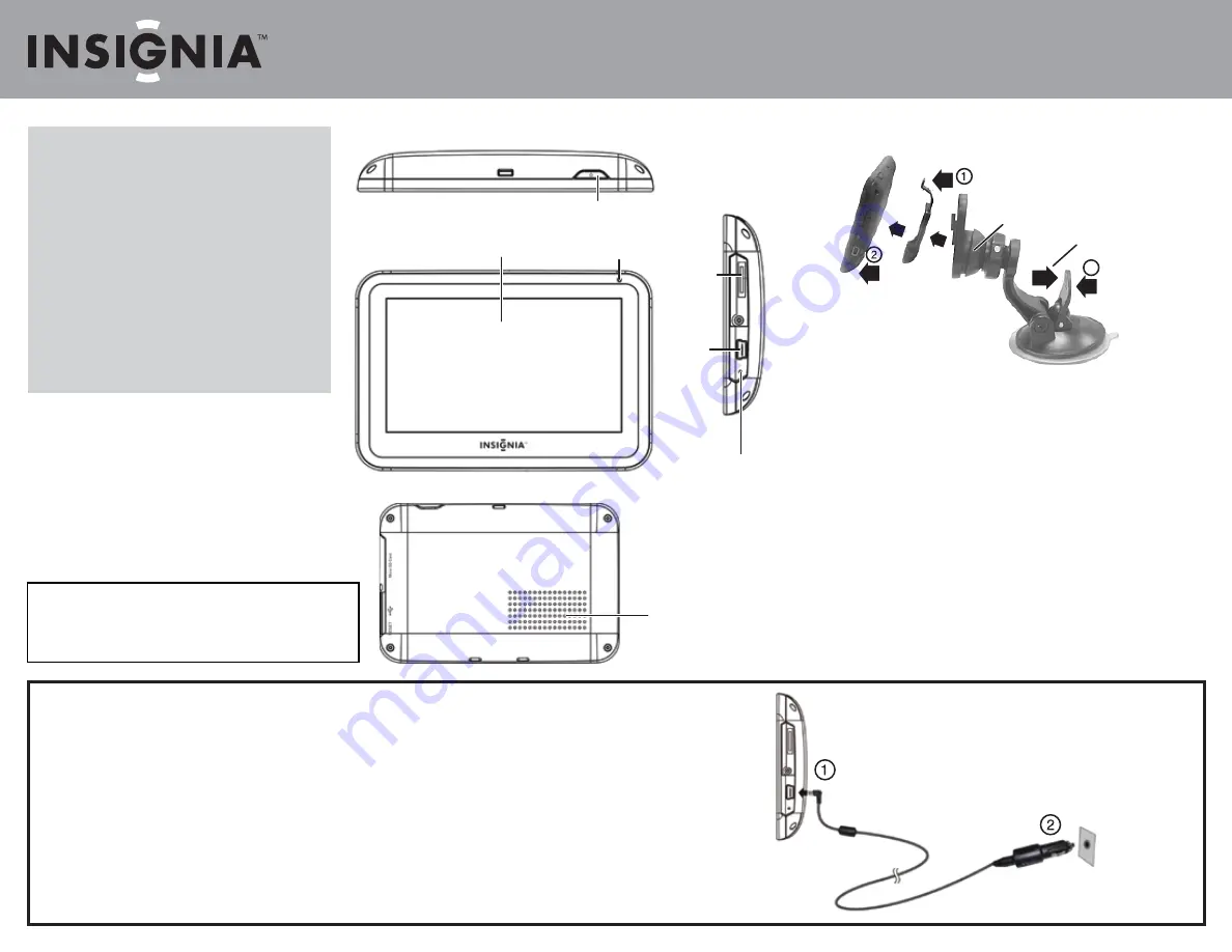 Insignia NS-NAV02R (French) Guide D'Installation Rapide Download Page 1