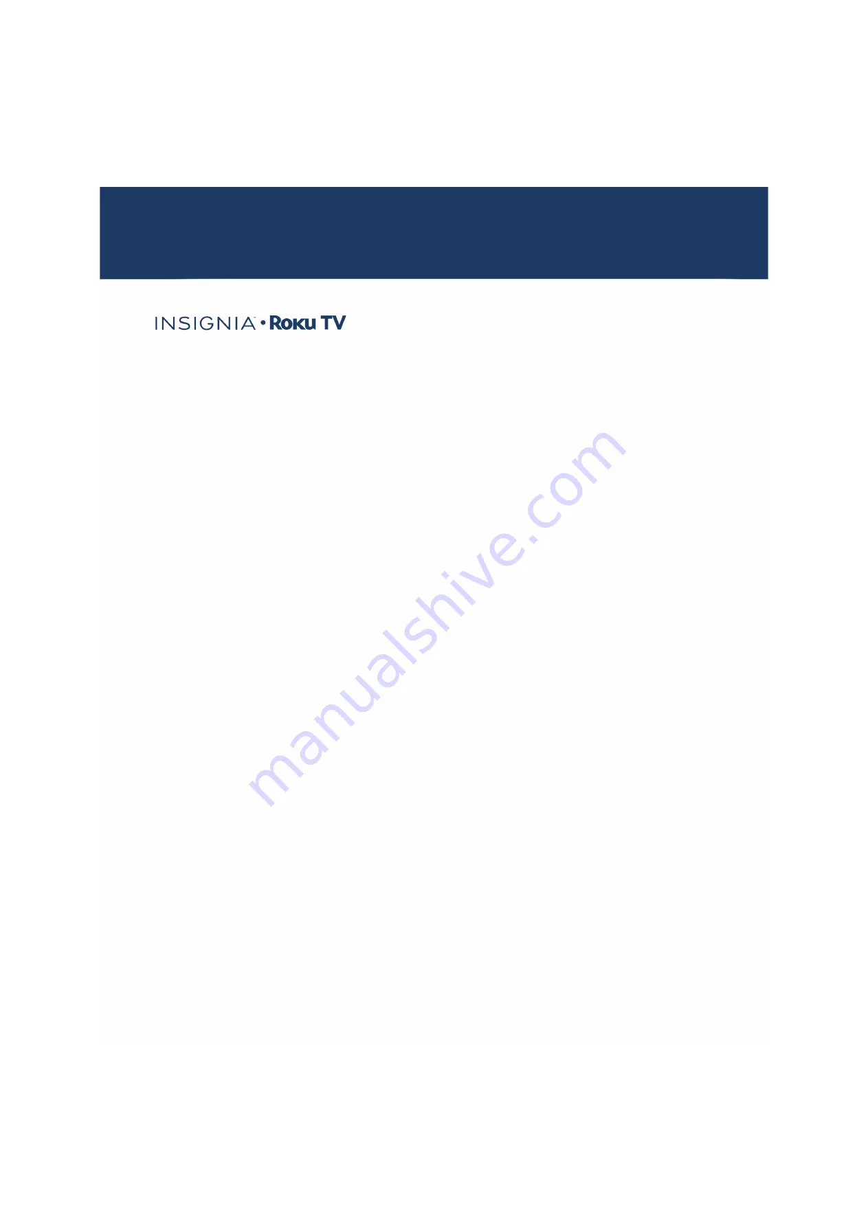 Insignia ROKU TV NS-24ER310NA17 User Manual Download Page 1