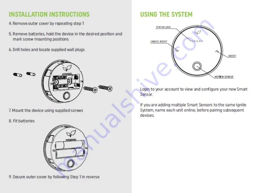 Inspire Ignite Smart Sensor Quick Start Manual Download Page 5