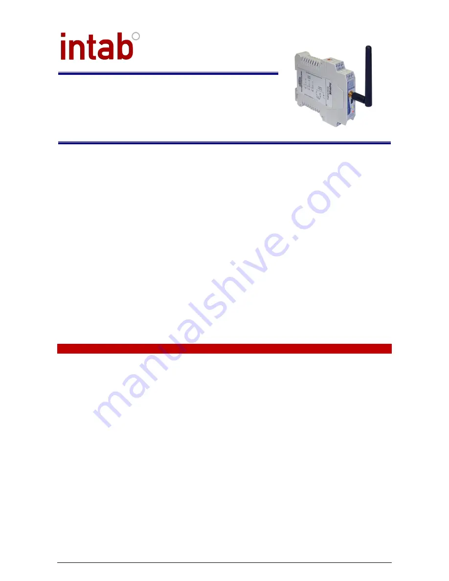 Intab AirGate-Modbus Instruction Manual Download Page 1