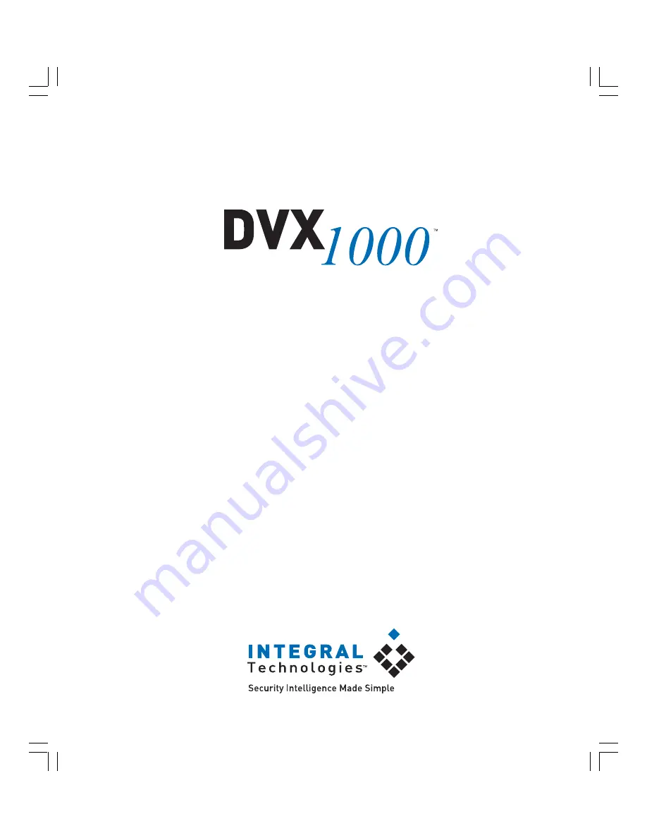 Integral Technologies Dvx 1000 User Manual Download Page 17