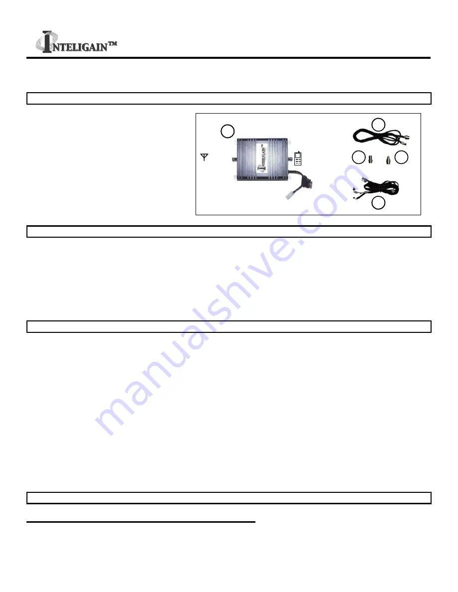 INTELIGAIN SG800 Installation Manual Download Page 1