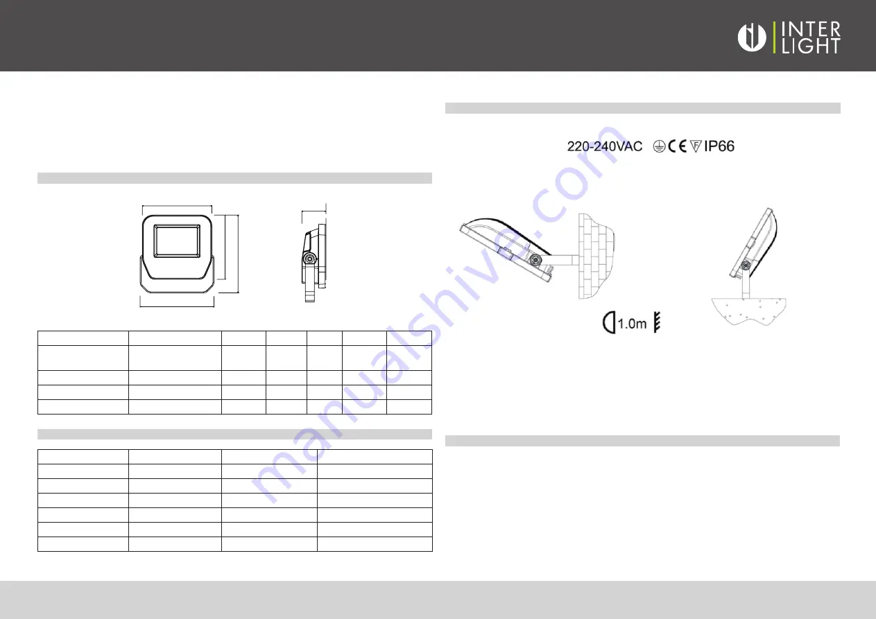 INTER LIGHT IL-FB220WK4 Скачать руководство пользователя страница 4