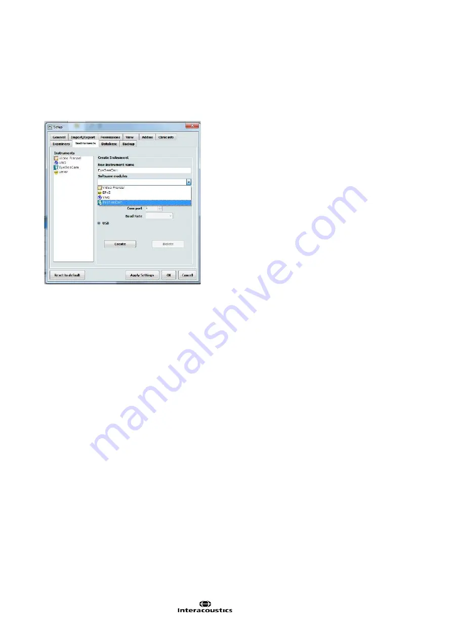 Interacoustics EyeSeeCam Instructions For Use Manual Download Page 273