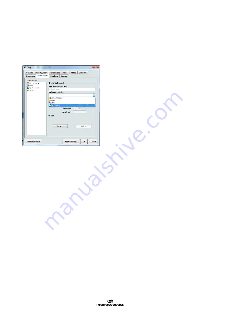 Interacoustics EyeSeeCam Instructions For Use Manual Download Page 325