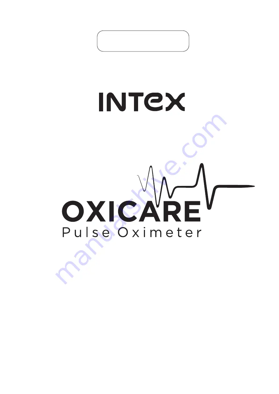 Intex Oxicare Скачать руководство пользователя страница 1