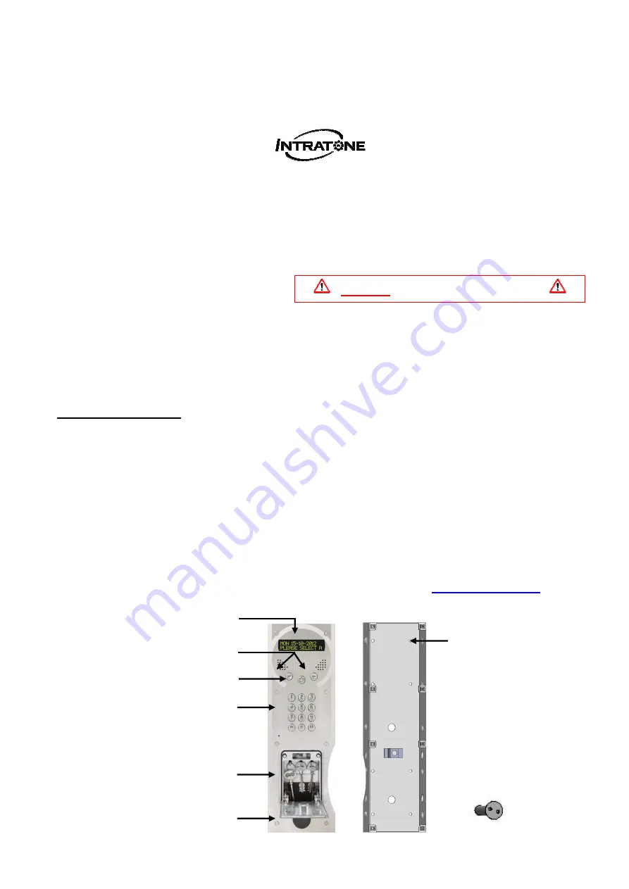 Intratone Visio Installation And Connection Download Page 1