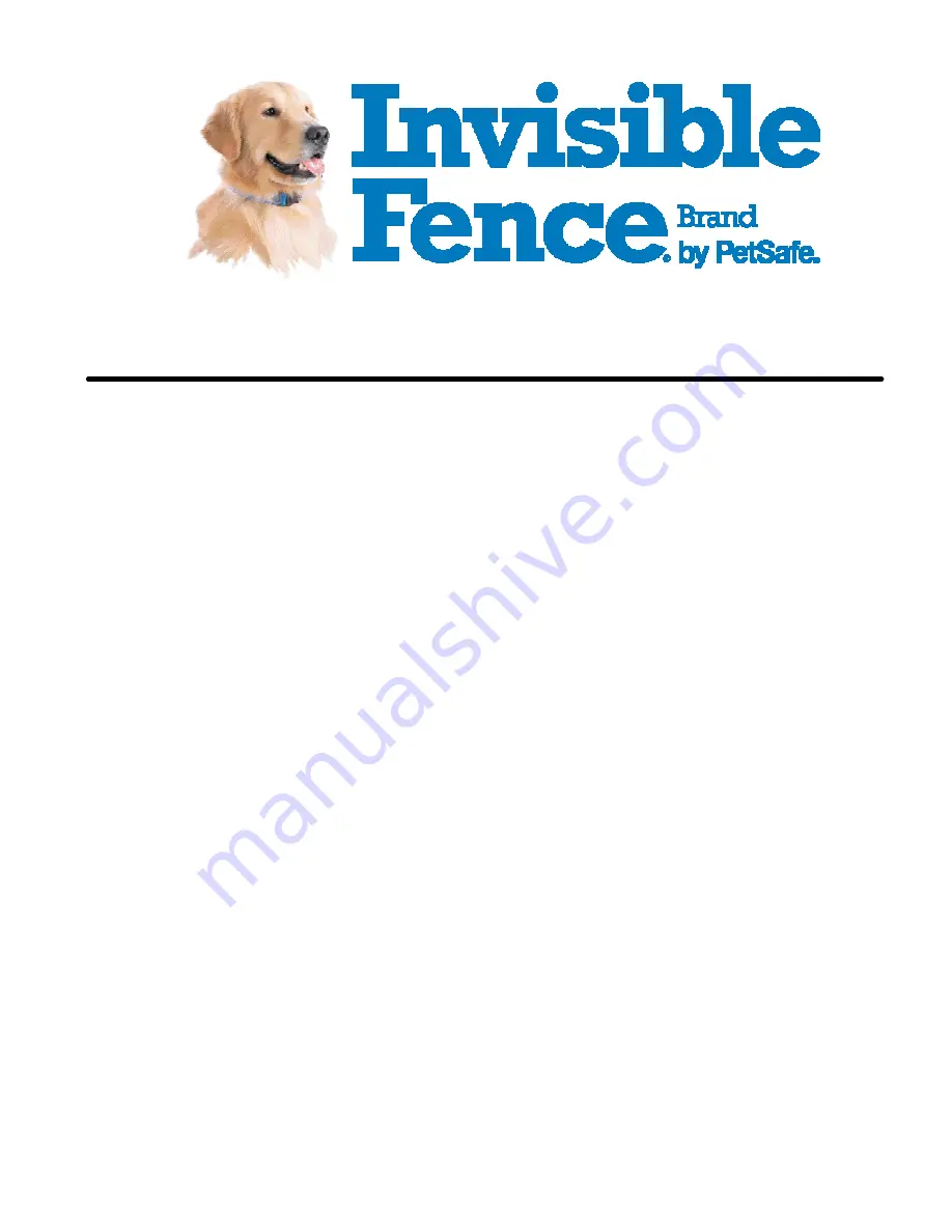 INVISIBLE FENCE Safe Dog Monitor Installation And Training Manual Download Page 1