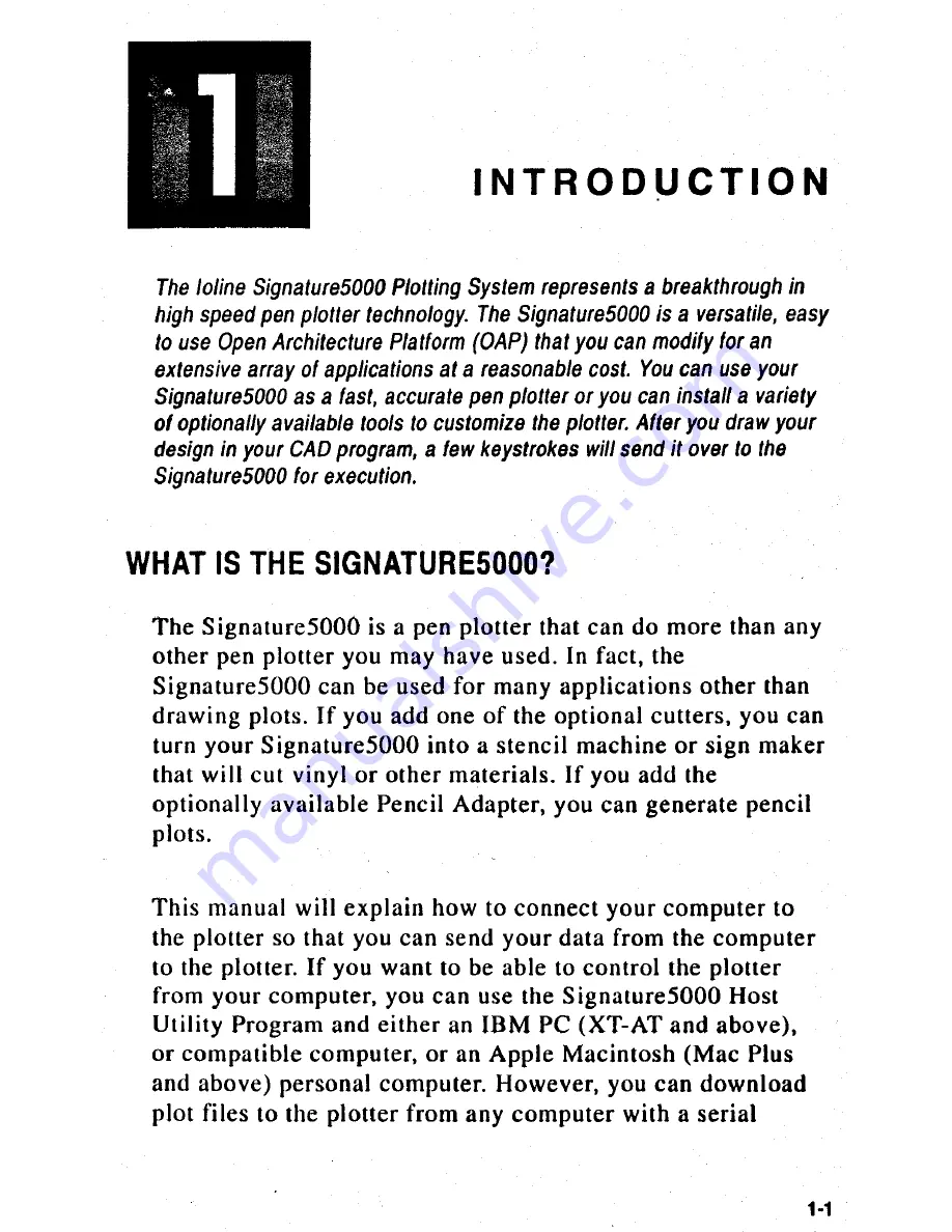 Ioline Signature5000 Operating Manual Download Page 13