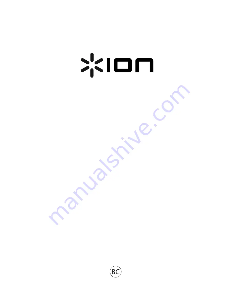 ION Block Rocker iPA76C Quick Start Manual Download Page 1