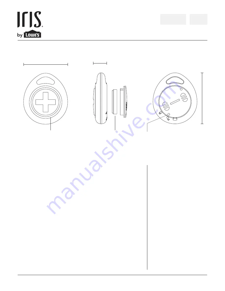 IRIS Care Pendant User Manual Download Page 1