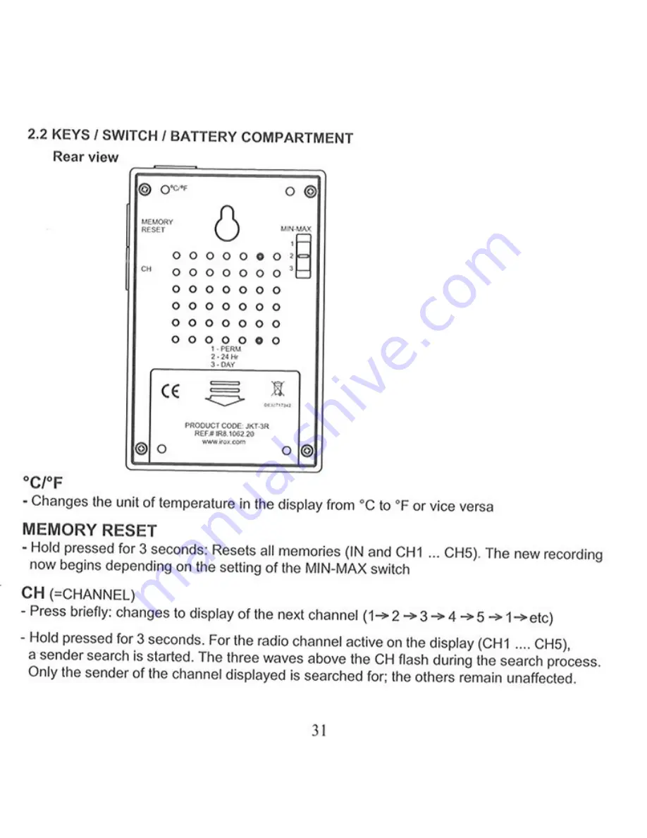 IROX JKT-3R Operating Instructions Manual Download Page 5