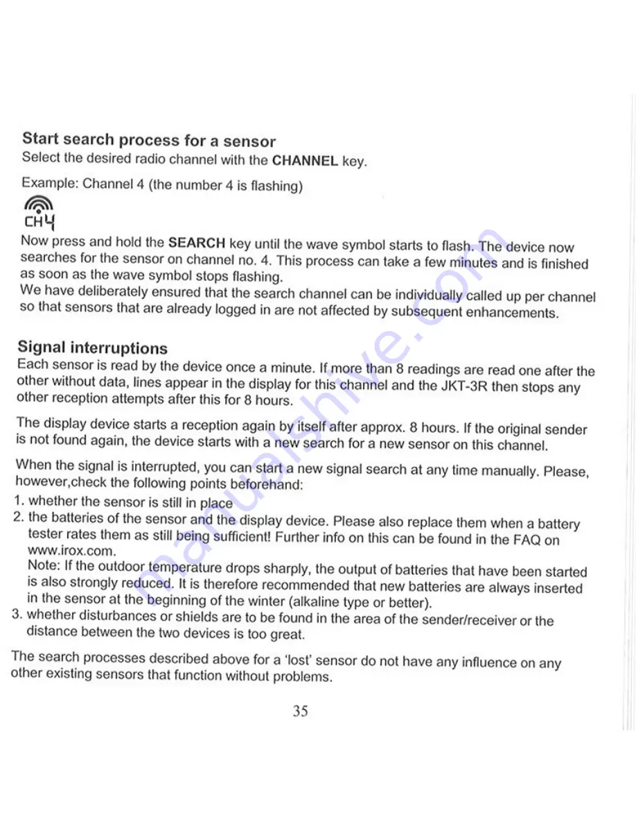 IROX JKT-3R Operating Instructions Manual Download Page 9