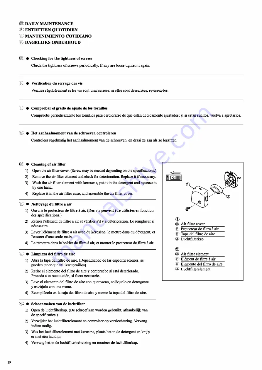 Iseki IMAT21S Operator'S Manual Download Page 42